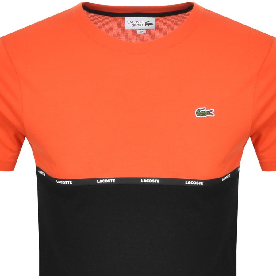 Alternative Image for ProductLacoste Sport Colourblock Logo T Shirt Orange2